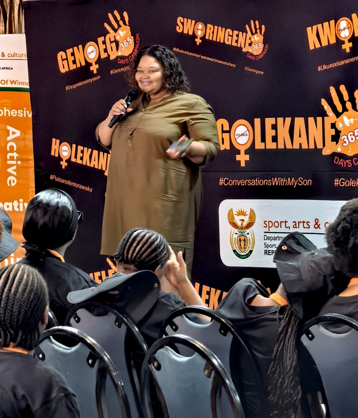 On Eagle's Wings at a community gender-based violence awareness campaign