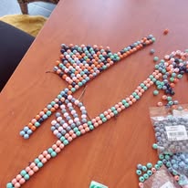 Beading and jewellery making at an On Eagle's Wings skills programme