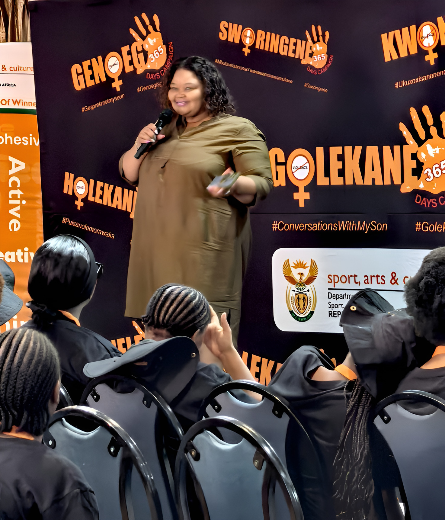 On Eagle's Wings at a community gender-based violence awareness campaign